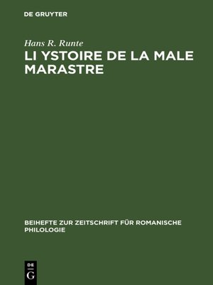 cover image of Li Ystoire de la male marastre